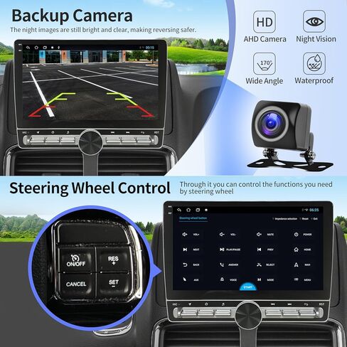 Car Radio for Dodge Grand Caravan 2011-2020 and for Chrysler Grand Voyager 2011-2015 Stereo 9 inch Touchscreen Android 12.0 Radio - Wireless CarPlay & Android Auto/WiFi/EQ/GPS + AHD Backup Camera in Kuwait