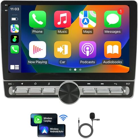 Car Radio for Dodge Grand Caravan 2011-2020 and for Chrysler Grand Voyager 2011-2015 Stereo 9 inch Touchscreen Android 12.0 Radio - Wireless CarPlay & Android Auto/WiFi/EQ/GPS + AHD Backup Camera in Kuwait