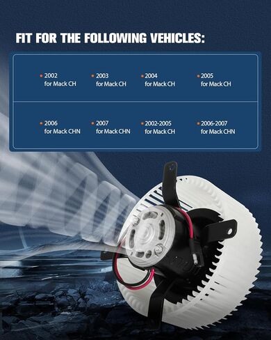 ECCPP AC Blower Motor Fit for 2002-2005 for Mack CH/2006-2007 for Mack CHN HVAC Heater Blower Motor Replacement 7787-869445 in Saudi Arabia