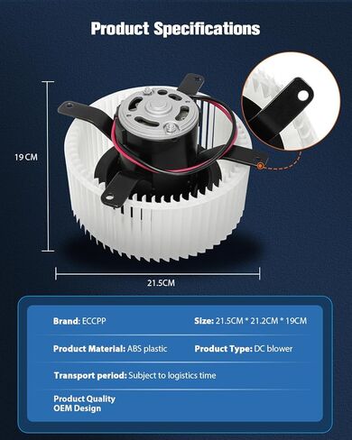ECCPP AC Blower Motor Fit for 2002-2005 for Mack CH/2006-2007 for Mack CHN HVAC Heater Blower Motor Replacement 7787-869445 in Saudi Arabia