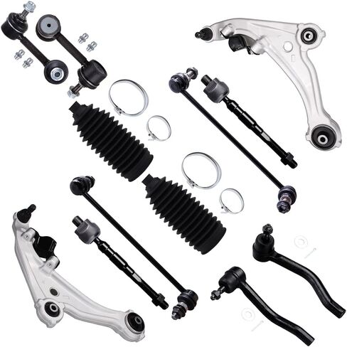 SCITOO 12pcs Suspension Kit For Nissan Altima 2007-2013 (w/Parts Lower Control Arm and Ball Joint, Sway Bar Link, Inner Outer Tie Rod End, Boots) in Saudi Arabia