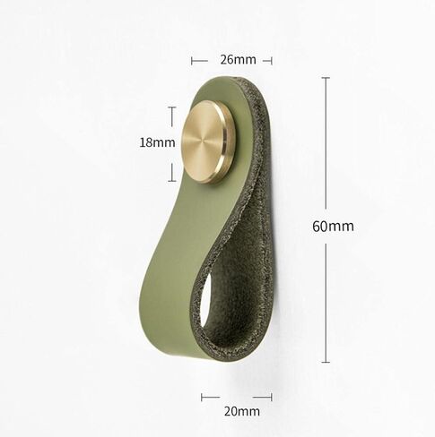 Leather Cabinet Pulls, 4Pcs Single Hole/128Mm Pitch Leather Handle Wardrobe Drawer Furniture Handles in Saudi Arabia