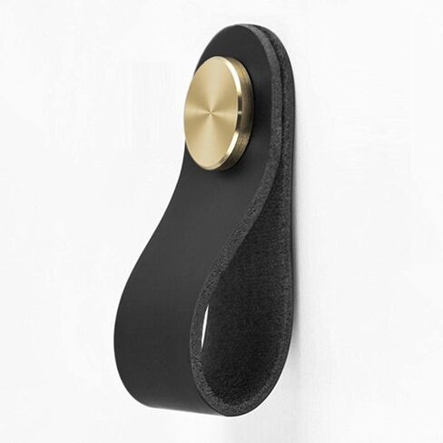 Leather Cabinet Pulls, 4Pcs Single Hole/128Mm Pitch Leather Handle Wardrobe Drawer Furniture Handles in Saudi Arabia