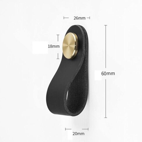 Leather Cabinet Pulls, 4Pcs Single Hole/128Mm Pitch Leather Handle Wardrobe Drawer Furniture Handles in Saudi Arabia