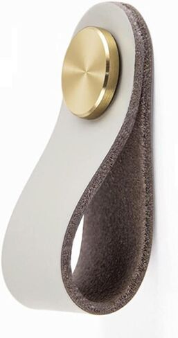 Leather Cabinet Pulls, 4Pcs Single Hole/128Mm Pitch Leather Handle Wardrobe Drawer Furniture Handles in Saudi Arabia