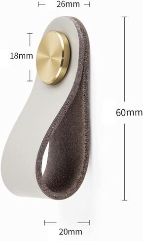 Leather Cabinet Pulls, 4Pcs Single Hole/128Mm Pitch Leather Handle Wardrobe Drawer Furniture Handles in Saudi Arabia