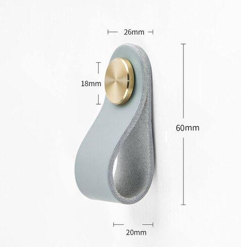 Leather Cabinet Pulls, 4Pcs Single Hole/128Mm Pitch Leather Handle Wardrobe Drawer Furniture Handles in Saudi Arabia