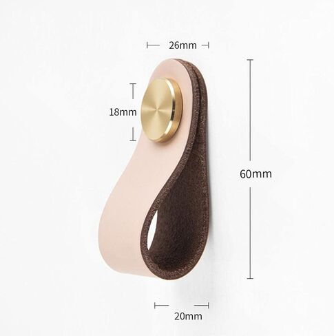 Leather Cabinet Pulls, 4Pcs Single Hole/128Mm Pitch Leather Handle Wardrobe Drawer Furniture Handles in Saudi Arabia