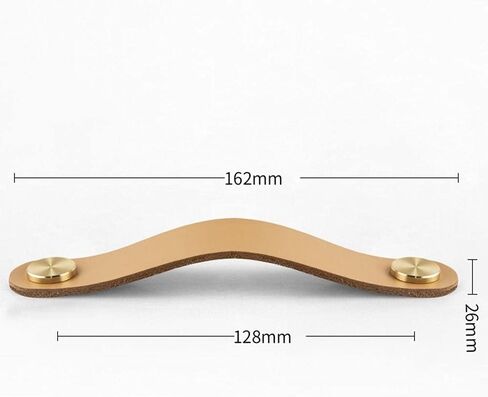 Leather Cabinet Pulls, 4Pcs Single Hole/128Mm Pitch Leather Handle Wardrobe Drawer Furniture Handles in Saudi Arabia
