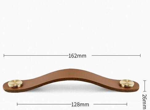 Leather Cabinet Pulls, 4Pcs Single Hole/128Mm Pitch Leather Handle Wardrobe Drawer Furniture Handles in Saudi Arabia
