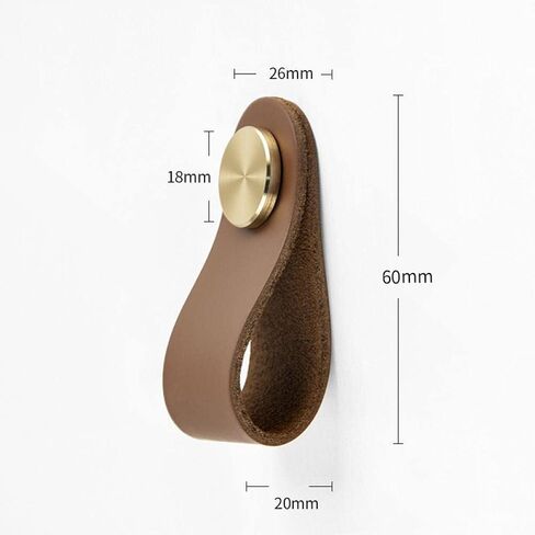 Leather Cabinet Pulls, 4Pcs Single Hole/128Mm Pitch Leather Handle Wardrobe Drawer Furniture Handles in Saudi Arabia