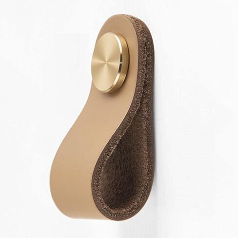 Leather Cabinet Pulls, 4Pcs Single Hole/128Mm Pitch Leather Handle Wardrobe Drawer Furniture Handles in Saudi Arabia