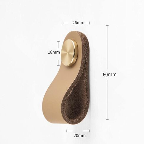 Leather Cabinet Pulls, 4Pcs Single Hole/128Mm Pitch Leather Handle Wardrobe Drawer Furniture Handles in Saudi Arabia