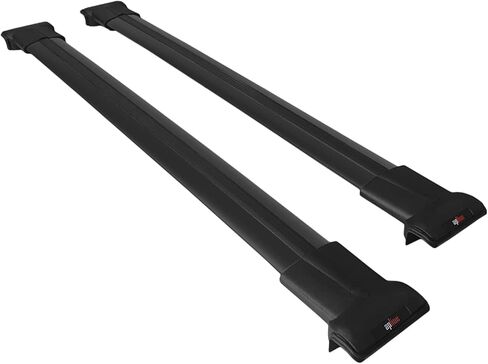 Compatible with Jeep Liberty 2002-2007 FLY Model Cross Bar Car Top Luggage Carrier Rails Roof Racks Black Aluminium 2 Bars in Saudi Arabia