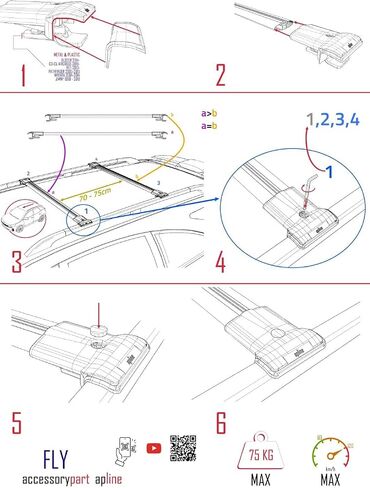 Compatible with Jeep Liberty 2002-2007 FLY Model Cross Bar Car Top Luggage Carrier Rails Roof Racks Black Aluminium 2 Bars in Saudi Arabia