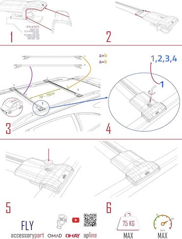 Compatible with Jeep Liberty 2002-2007 FLY Model Cross Bar Car Top Luggage Carrier Rails Roof Racks Black Aluminium 2 Bars in Saudi Arabia