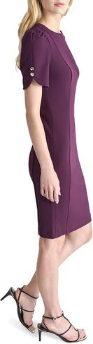 DKNY Women's Short Sleeve Jewel Neck Sheath Dress in Saudi Arabia