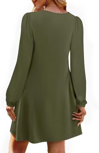 PRETTYGARDEN Fall Dresses for Women 2025 Long Sleeve Mini Short Flowy A Line Casual Holiday Party Tunic Dress Fashion Clothes in Saudi Arabia