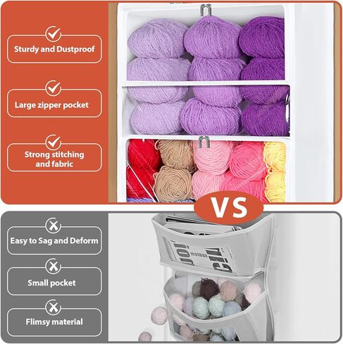 Univivi فوق منظم الأبواب ، منظم تخزين معلق مع 6 جيب سحاب كبير خلف تخزين الباب لحضانة الأطفال ، غرفة الأطفال ، غرفة نوم ، حمام (أبيض صاف) in Kuwait