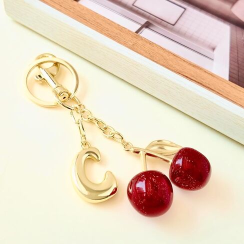 سلسلة المفاتيح حقيبة الكرز سحر فقاعة المحفظة الأولية سلاسل المفاتيح للنساء لطيف سيارة Keyrings رسالة حقيبة يد حقيبة الظهر الملحقات in Kuwait