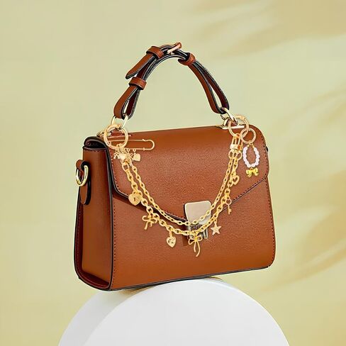 Bag Charms for Handbags - 3pcs Trendy Metal Purse Charms Set with Charm, Safety Pin, and Keychain, Elegant Key Pendant Accessories for Personalizing Bags, Fashion Lovers Women in Saudi Arabia