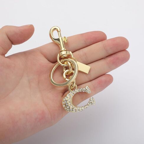 Cute Bag Charms,Handbag Charms for Purses,Sparkling Metal Letter Keychain,Bag Accessories for Women in Saudi Arabia