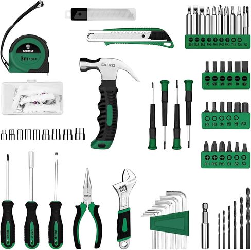 Power Drill Tool Set Kit: DEKOPRO Cordless Drill Tool Box with 12V Battery Electric Drill Driver for Home Hand Repair Power Tools Sets Drills Case in Kuwait
