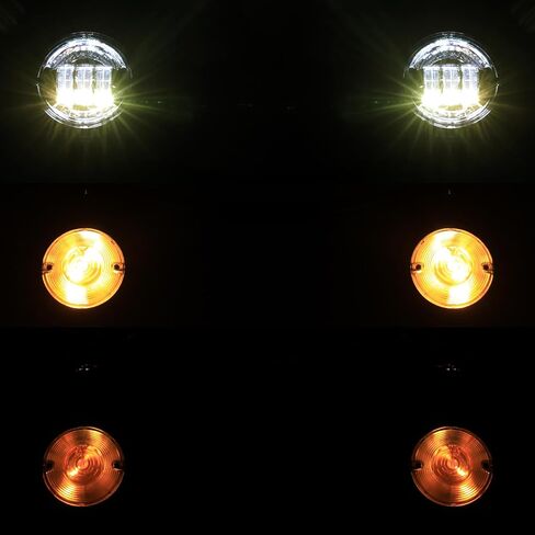 Green-L Passing Driving Spot Fog Light Lamp Turn Signals Fit for Harley Touring Road King Electra Glide 1994-2013 (w/Chrome Bar) in Saudi Arabia