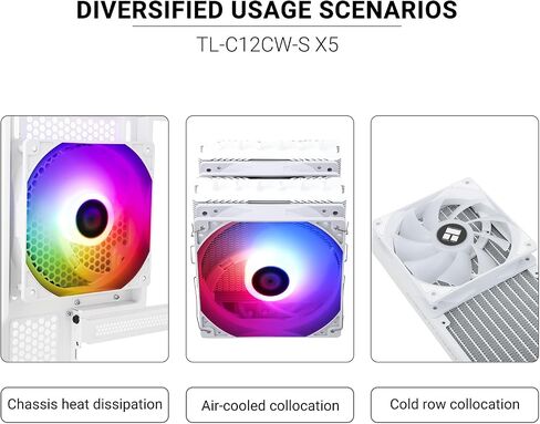 مروحة وحدة المعالجة المركزية Thermalright TL-C12C X5، مروحة تبريد سوداء، مروحة كمبيوتر بسرعة 1550 دورة في الدقيقة، مروحة تبريد لحالة الكمبيوتر مقاس 120 مم، مروحة تحكم PWM للعلبة ومبرد سائل in Saudi Arabia