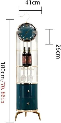 Floor Grandstand Clock Modern American Mute Retro Vertical Bell Wine Rack Standing Grandfather Clock Vertical Home Decor Living Room Clock in Saudi Arabia