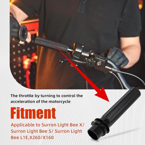 Dirt Bike Throttle Tube for Surron Light Bee,6061 Aluminum Twister Throttle Handle for Sur Ron Light Bee X(LBX)/S(LBS)/L1E/X260 X160-Black in Saudi Arabia