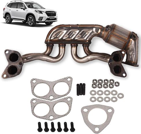محول حفاز TOPAZ 16689 EPA مع مشعب عادم متكامل متوافق مع 2011-2016 Subaru Forester Legacy Outback Impreza XV Crosstrek 2.0L 2.5L استبدال # 44620AC580 Direct-Fit in Saudi Arabia