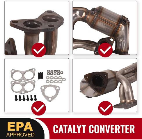 محول حفاز TOPAZ 16689 EPA مع مشعب عادم متكامل متوافق مع 2011-2016 Subaru Forester Legacy Outback Impreza XV Crosstrek 2.0L 2.5L استبدال # 44620AC580 Direct-Fit in Saudi Arabia