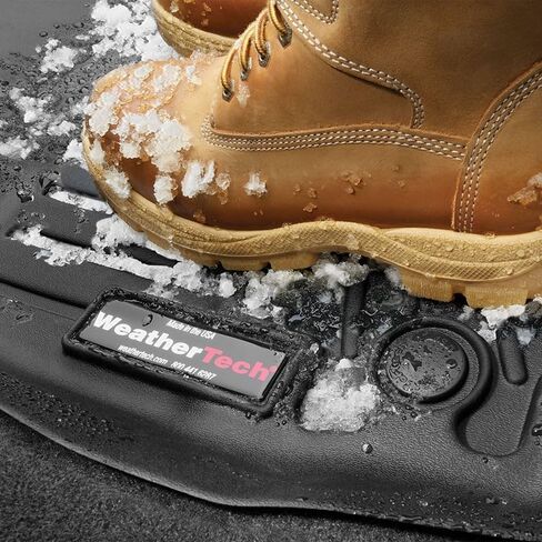 بطانات أرضية مخصصة من WeatherTech لسيارة Toyota Tacoma (أوتوماتيكية) - الصف الأول (4412991)، أسود in Saudi Arabia
