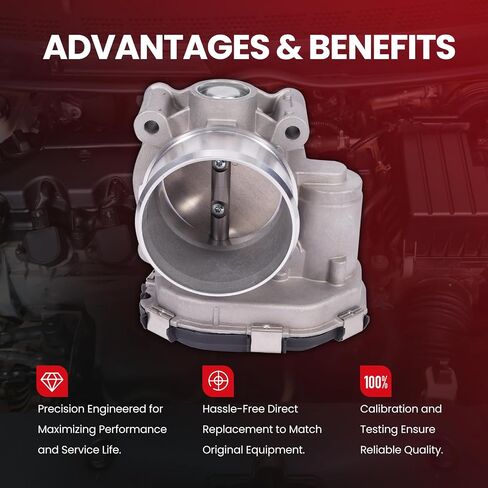 MOCA Throttle Body fits For Ford 2021-2024 Bronco 2.3L, 2021-2024 Bronco 2.7L, 2015-2024 Edge 2.7L, 2020-2024 Explorer 2.3L, 2020-2024 Explorer 3.0L, 2015-2024 F150 2.7L, 2017-2019 Fusion 2.7L in Saudi Arabia