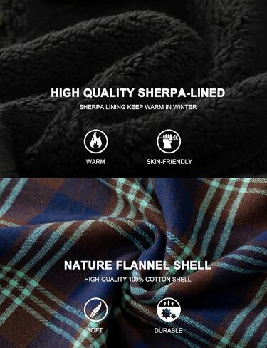 Men's Zip Up Fleece Flannel Jackets Plaid Cotton Shirt Hoodie Warm Soft Winter Coats for Men with Hood in Saudi Arabia