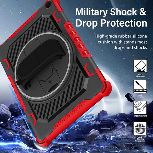 for 2023 Release Fire HD 10 Tablet Case 13th Generation with 360 Rotating Kickstand Hand Strap(No Screen Protector, for Kids)Dual Layer Impact Resistance Rugged Case,for 10in Sony Nokia iPhone in Kuwait