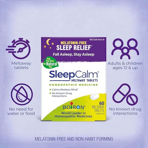 Boiron SleepCalm Tabs - 100 Count for Deep, Relaxing, Restful Nighttime Sleep - Melatonin-Free and Non Habit-Forming Sleep Calm Meltaway Tablets in Saudi Arabia