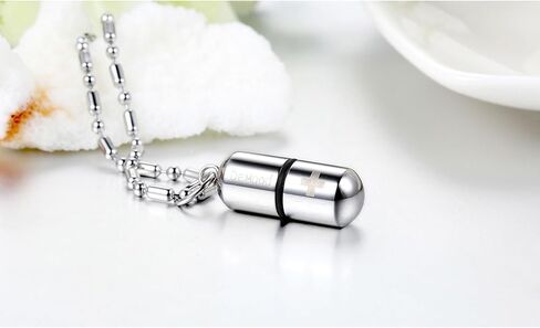 OIDEA Stainless Steel Pill Case Capsule Cross Medicine Keepsake Pendant Necklace Jewelry for Women and Men 22 inch Chain in Saudi Arabia