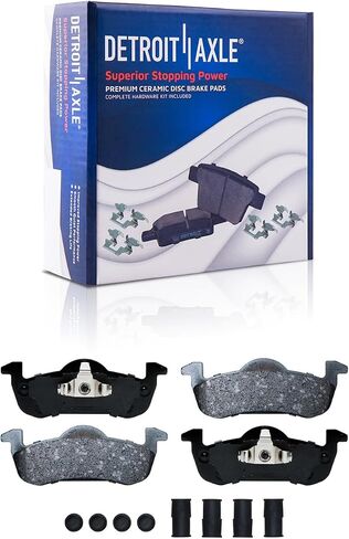 Detroit Axle - Brake Kit for 10-17 Ford Expedition Lincoln Navigator Drilled & Slotted Brake Rotors 2010 2011 2012 2013 2014 2015 2016 2017 Ceramic Brakes Pads Front and Rear Replacement in Saudi Arabia