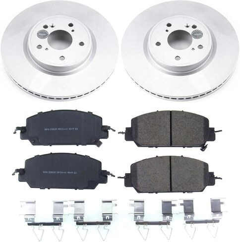 Power Stop CRK7872, Z17 Front Coated Rotor Brake Kit-Coated Rotors and Ceramic Brake Pads For Honda CR-V 2017-2023 [Model Specific] in Saudi Arabia