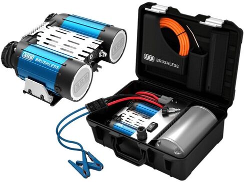 ARB CKBLTA12 12V Brushless Air Compressor Premium Twin Motor On Board boasts 1.5X in output. Ideal for faster tire inflating time and 4x4 off road adventures - 2025 Launched in Saudi Arabia