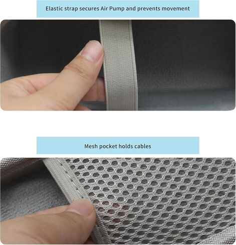 Case For Airmoto Portable Air Pump Carrying Case Handheld Tire Inflators - Hard Cover for Tire Inflator Portable Air Compressor Mesh Pocket for Air Pump Connectors (Box Only) Black in Saudi Arabia