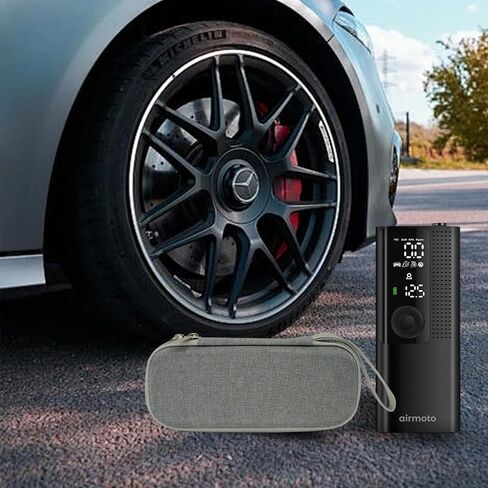 Case For Airmoto Portable Air Pump Carrying Case Handheld Tire Inflators - Hard Cover for Tire Inflator Portable Air Compressor Mesh Pocket for Air Pump Connectors (Box Only) Black in Saudi Arabia