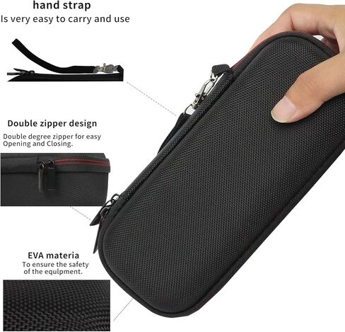 حافظة لحمل مضخة هواء محمولة من Air Moto منفاخ إطارات محمول - غطاء صلب لمنفاخ الإطارات وجيب شبكي لضاغط الهواء المحمول لموصلات مضخة الهواء (صندوق فقط) أسود in Kuwait
