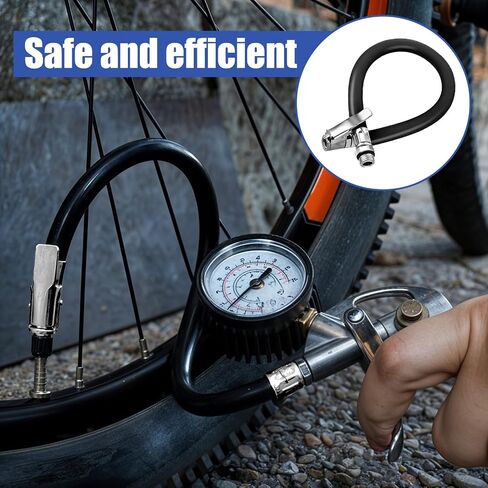15'' Tire Inflator Extension Tube, Tyre Pump Quick Inflation Chuck Adapter Hose for Quick-Inflation Clip-On Air Chuck High-Pressure Tube for Car Motorcycle Bicycle Maintenance Accessories in Saudi Arabia
