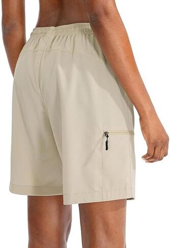 Women's 5" High Waisted Swim Board Shorts Quick Dry Beach Swimming Swimsuit Bottom with Pockets in Saudi Arabia