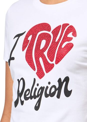 تي شيرت نسائي مطبوع عليه I Love TR SS من True Religion in Saudi Arabia