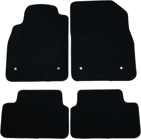Floor Mats Compatible with 2008-2015 Chevrolet Cruze, 2016 Cruze Limited, Black Nylon Flooring Protection Interior Carpets by IKON MOTORSPORTS, 2009 2010 2011 2012 2013 2014 2015 in Saudi Arabia
