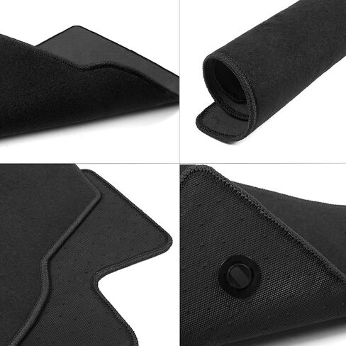 Floor Mats Compatible with 2008-2015 Chevrolet Cruze, 2016 Cruze Limited, Black Nylon Flooring Protection Interior Carpets by IKON MOTORSPORTS, 2009 2010 2011 2012 2013 2014 2015 in Saudi Arabia